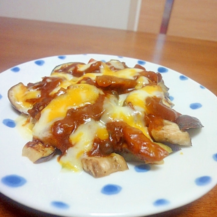 余ったハヤシライスでもう一品♪ 茄子の重ね焼き